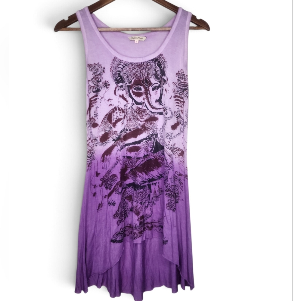 Yak N Yeti Ganesh Ombre Tunic  Tank Top